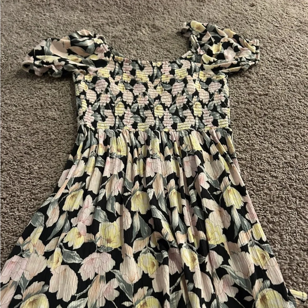 Floral Dress with Puff Sleeves